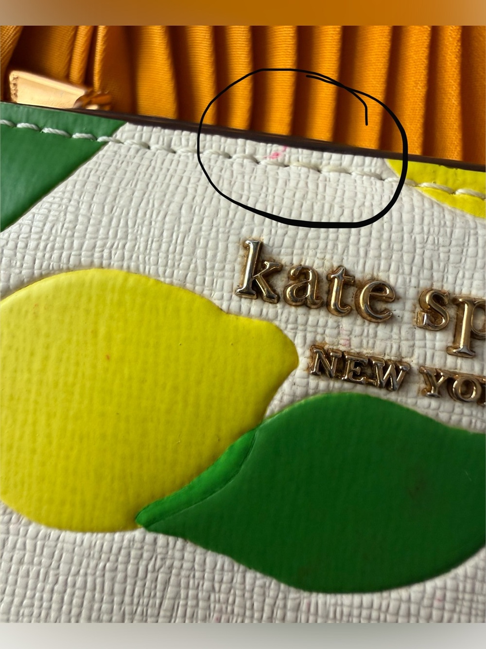 Kate Spade Morgan Lemon Toss Embossed Compact Wallet - Picture 3 of 16